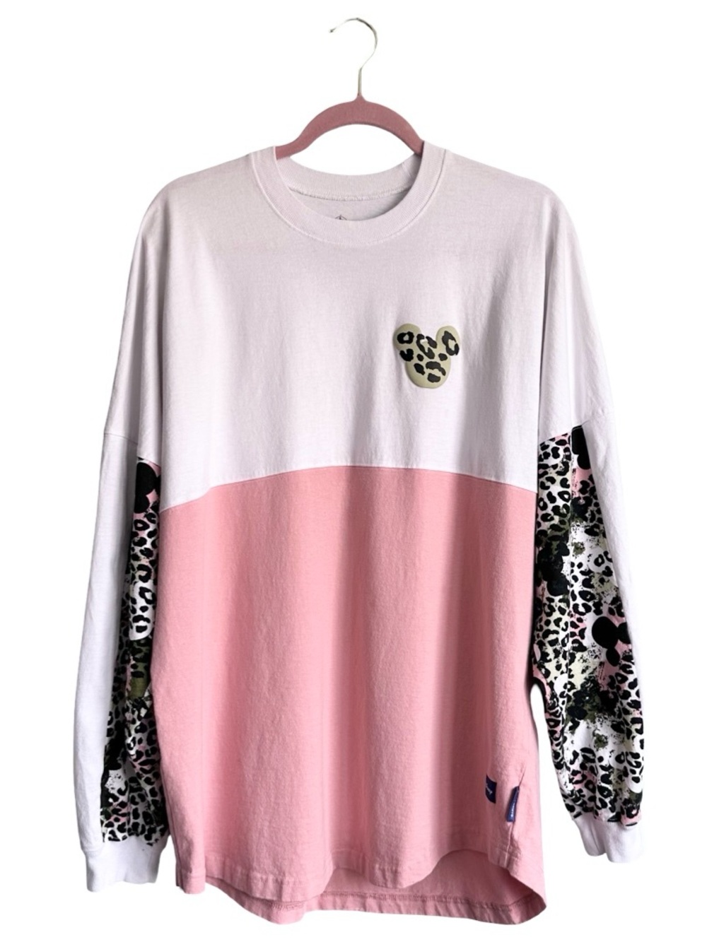 Wild About Disney Pink Animal Print Disney Parks Spirit Jersey Tee Adult Large